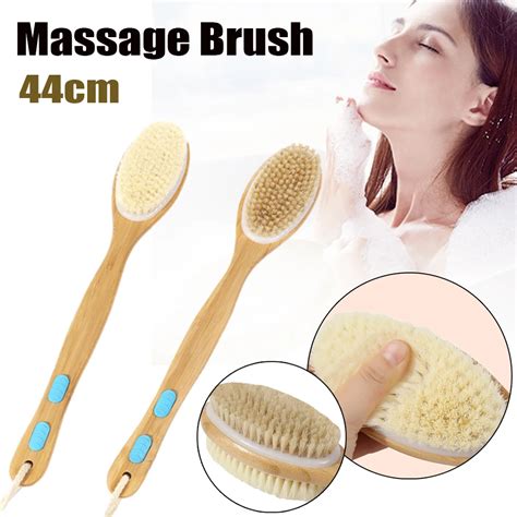 Щетка для душа с мягкой щетиной и длинной ручкой | AliExpress