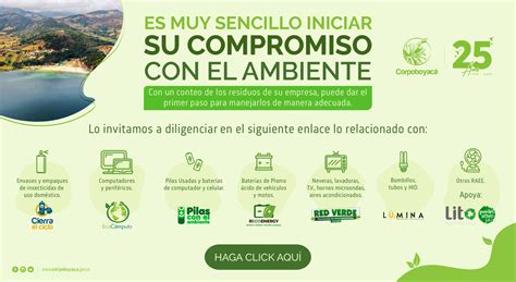 Es muy sencillo iniciar su compromiso con el medio ambiente Corpoboyacá