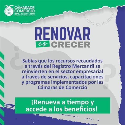 Renovar es crecer Cámara de Comercio de San Andrés Providencia y