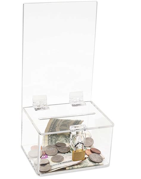 Buy MCB Clear Acrylic Donation Box Ballot Box Charity Collection