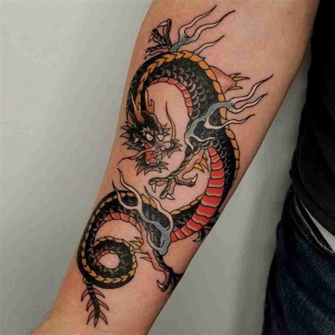 Japanese Dragon Tattoo Forearm