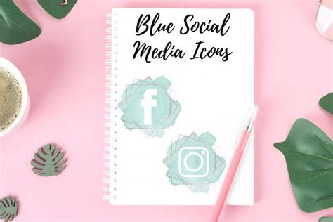 Blue Social Media Icons, Round Blue Set Graphic by Aneta Design ...