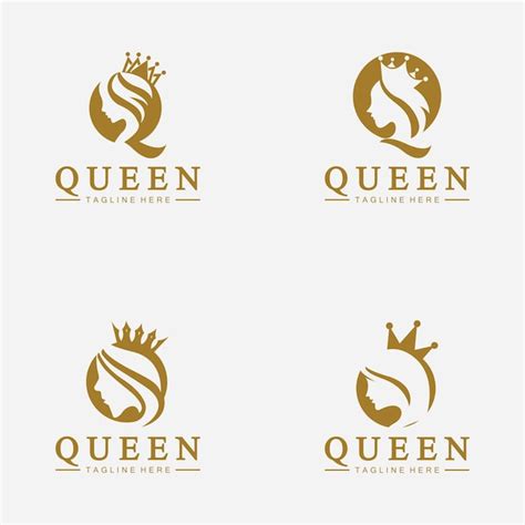 Premium Vector Beautiful Face Queen Icon Logofor Queen Logobeauty