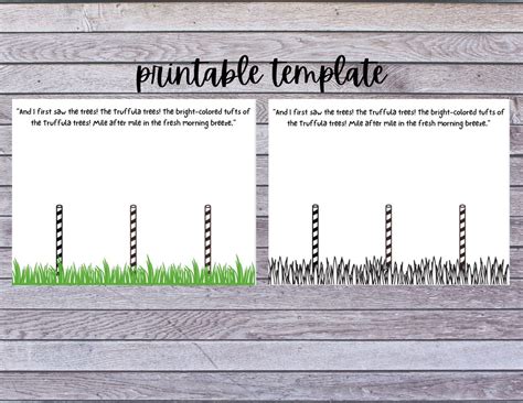 Truffula Trees Printable Template Etsy Canada