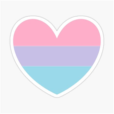 Bisexual Pride Heart Sticker By Jessicafrye Redbubble