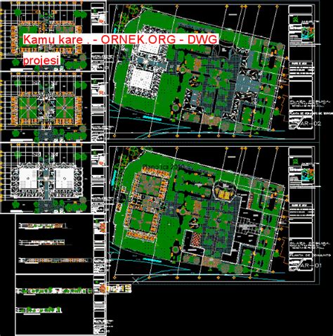 Kamu Kare Dwg Projesi Autocad Projeler