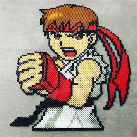 Street Fighter Ryu Pixel Art, Hobbies & Toys, Stationery & Craft, Art ...