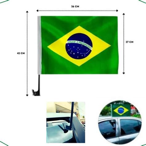 Bandeira Do Brasil X Cm Haste Para Carro Bandeiras Magazine