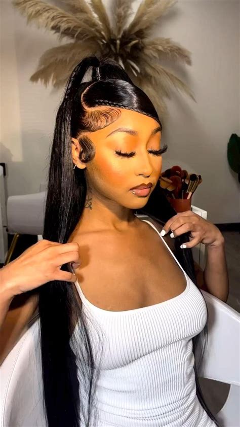 𝐒𝐓𝐔𝐍𝐍𝐀𝐆𝐑𝐋ᥫ᭡ Baddie Hairstyles Hair Laid Hair Beauty