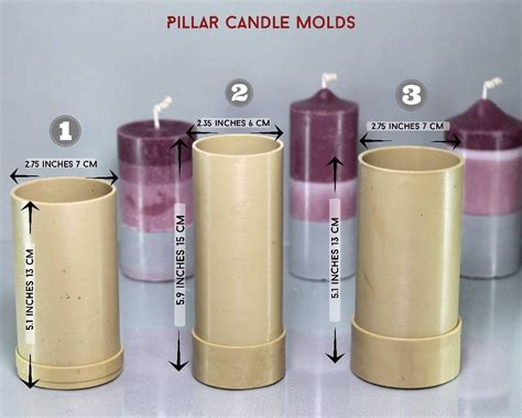 Classic Pillar Candle Mold Round Pillar Mold Concave Etsy