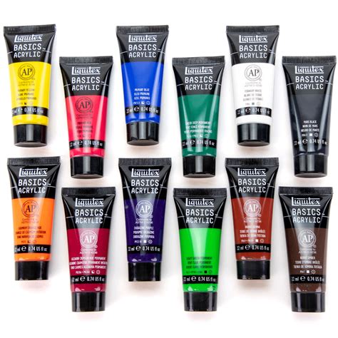 Farby akrylowe Liquitex Basics 12x22 ml - Storm Sklep Plastyczny