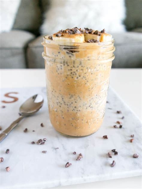 Peanut Butter Chia Overnight Oats The Glowing Fridge