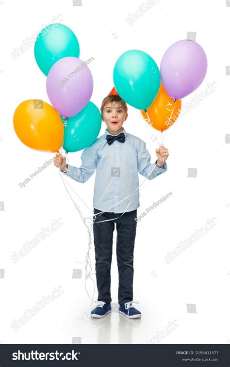 Birthday Childhood People Concept Portrait Surprised Stock Photo ...