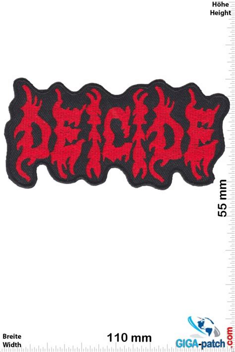 Deicide Deicide Death Metal Band Red Patch Keychains Stickers