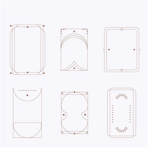 Premium Vector Modern Minimalist Aesthetic Line Elements Set With