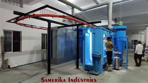 Overhead Conveyor Mild Steel Conveyorised Powder Coating Plant For