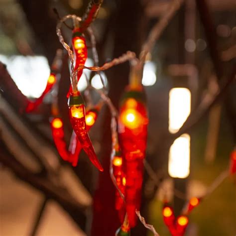 Red Chili String Lights Ft Led Fairy Lighting Pepper Usb Battery