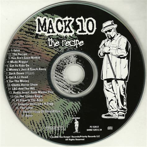 The Recipe By Mack 10 Cd 1998 Priority Records In Inglewood Rap