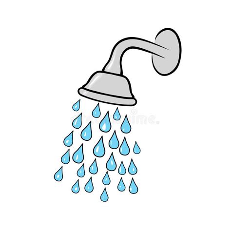 Shower head stock vector. Image of clean, spilling, bathroom - 45212661