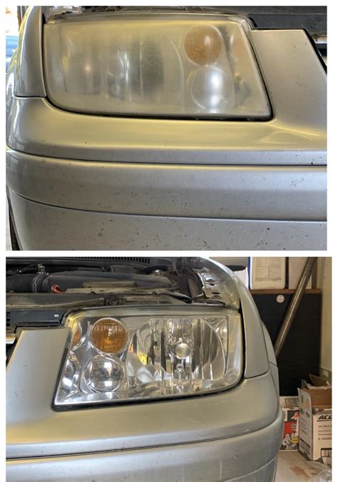 Before and After of my headlight restoration : r/oddlysatisfying