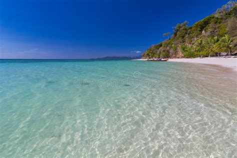 Beautiful White Sand White Sand Beach in Krabi Thailand Stock Image ...