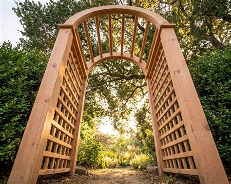 Diy Garden Arbor Plan Pdf Arch Top With Lattice Panels Beginner