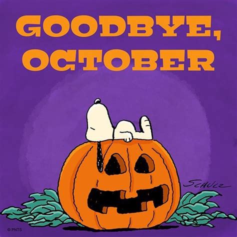 Goodbye October With Images Snoopy Halloween Snoopy Thanksgiving