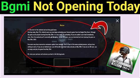 BGMI NOTICE PROBLEM SOLUTION BGMI NOT OPENING TODAY BGMI LOGIN