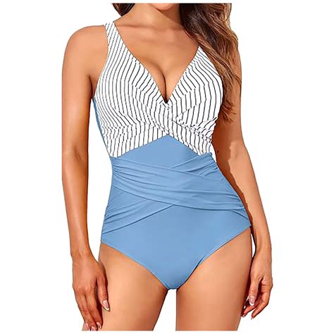 Cavosen Womens Swimwear One Piece Tankinis High Waisted V Neck Swimsuit