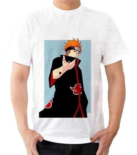 Camisa Camiseta Personalizada Pain Akatsuki Naruto Anime 2 Estilo