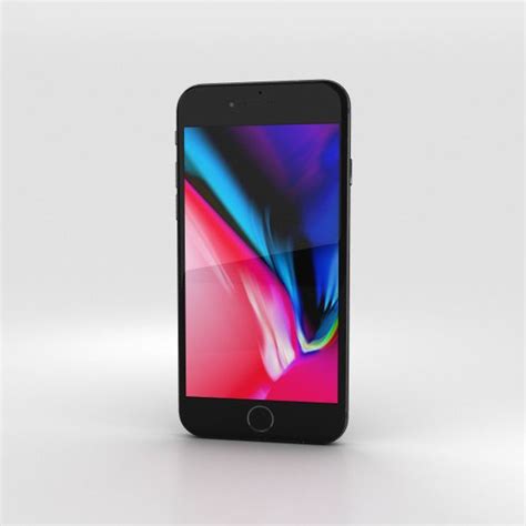 Apple iPhone 8 Space Gray 3D Model $49 - .3ds .c4d .fbx .lwo .ma .obj ...