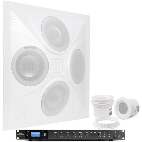 Conference Room Audio System with 2x2 Speaker, 3-inch 70V Ceiling ...