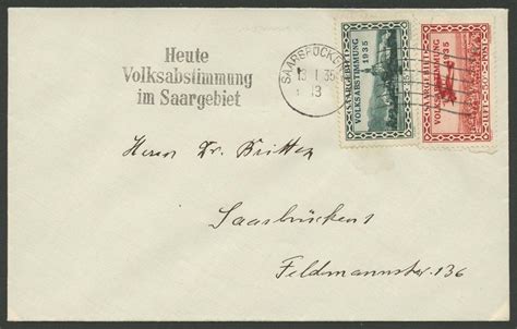 Saargebiet Nr 179 194 195 198 Gestempelt Auf 11 Sammlerbriefen Mi