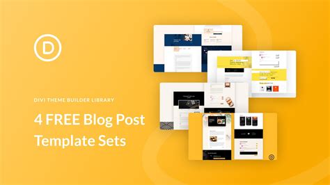 Download 4 FREE Blog Post Template Sets for Divi