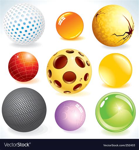 3d balls Royalty Free Vector Image - VectorStock