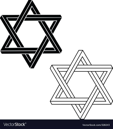 Jewish star of david Royalty Free Vector Image