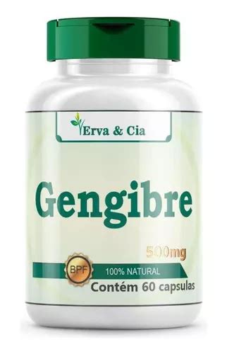 Gengibre zingiber Officinale 1 Pote 60 Cápsulas 500mg Parcelamento