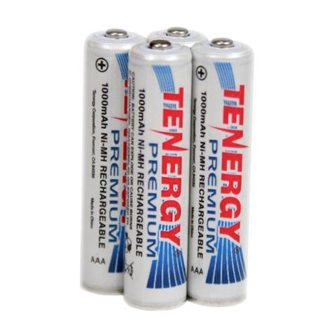 Aaa 10405x4 Tenergy Premium Aaa Cell 1000 Mah Nimh Rechargeable