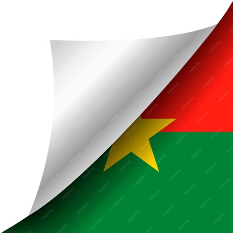Premium Vector | Hidden burkina faso flag with curled corner