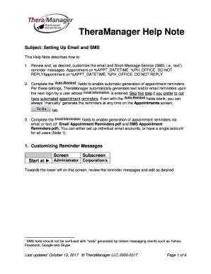 Fillable Online Subject Setting Up Email And SMS Fax Email Print