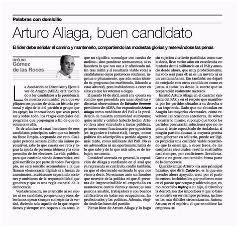 Partido AragonÉs Borja Zaragoza Arturo Aliaga Buen Candidato