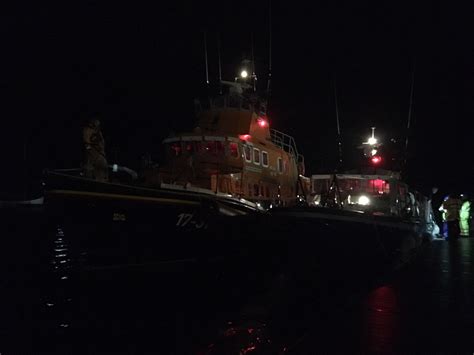 Volunteer Crew Of The Tobermory Lifeboat Launch To Assist Retired