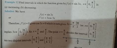 Example Find Intervals In Which The Function Given By F X Sin X X