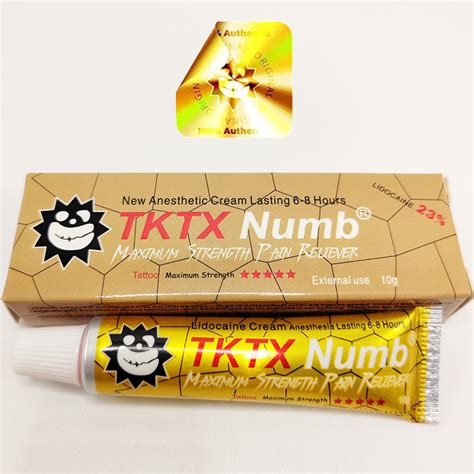 Plastic Tube 23 Lidocaine Gold Color Tktx Anesthetic Ointment Deep