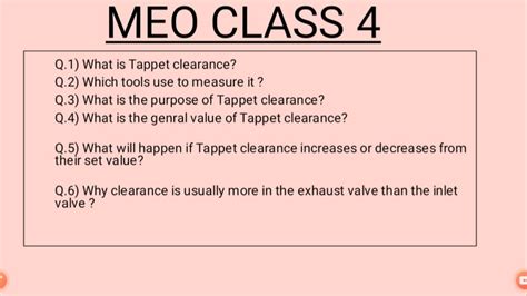 Tappet Clearance Mariners Marineengineering Youtube