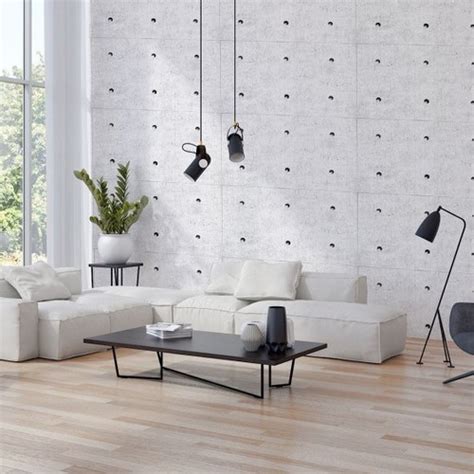 Jual Wallpaper Dinding Korea Semen Partisi Acian Industrial Simple Abu