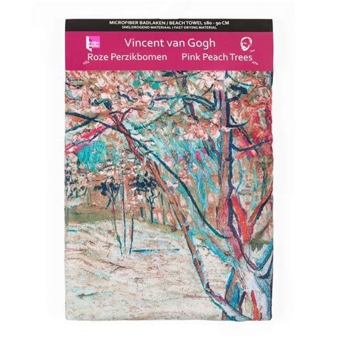 Bath Towel Van Gogh Pink Peach Trees Souvenir De Mauve Kr Ller