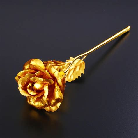 24k Gold Plated Rose T Flower Gold Dipped Rose Rosaic™ Zaavio®