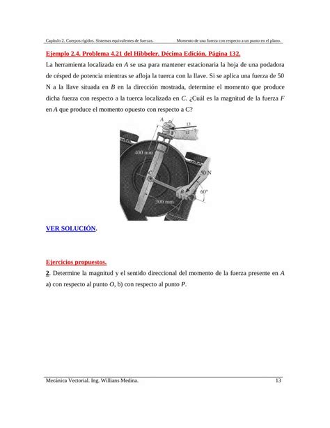 Pdf Problemas Resueltos Y Propuestos De Mec Nica Vectorial Pdf