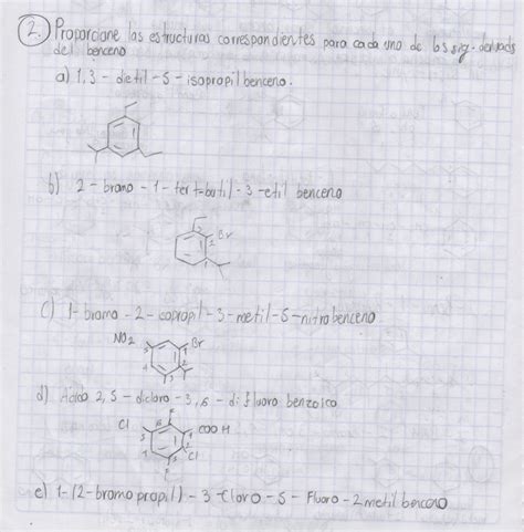 Solution Quimica Organica Ejercicios De Compuestos Arom Ticos Studypool